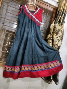 Embroidered Yellow Kurti