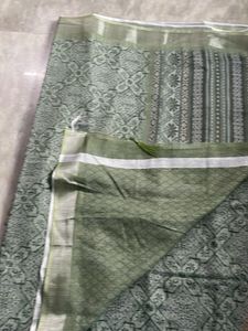 New Saree With Attached Blouse Piece