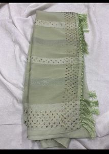 Elegant Green Embellished Dupatta
