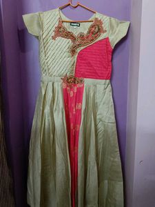 Elegant Beige & Pink Dress