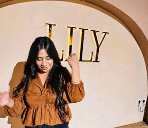 Brown Peplum Top