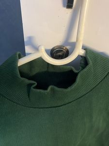 Bottle Green ribbed stretchy tank top