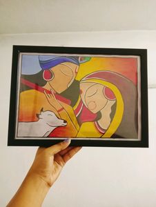 Radha Krishna Painting With Frame