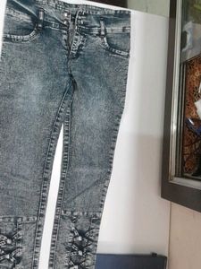 Stylish Ankle Tie Grey Wash Jeans