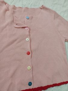 Cutest Korean Pink Crop Top 💗🎀