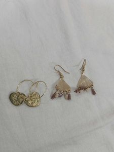 Earring Bundle - Red Heart &amp; Gold Fringe