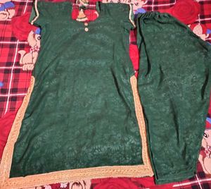 Mehendi Party Wear Punjabi Suit Dupatta Set