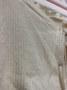 Ribbed Tie-Front Crop Top