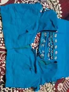 Teal Embellished Saree