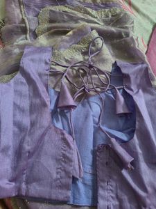 Saree+Stiched Blouse+Peticot