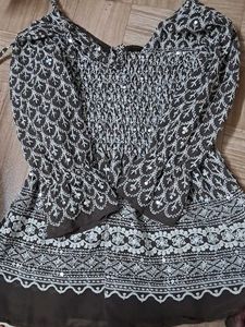 Stretchable Ethnic Crop Top