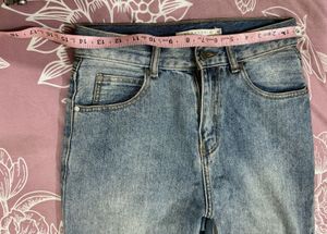 Set Of Two Light Wash Denim Jeans