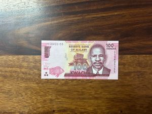 20, 50, 100, 200 MALAWIAN KWACHA BANKNOTES