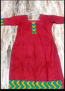 Designer Gown+ Red Kurta