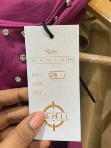 Purple Embellished Tank Top