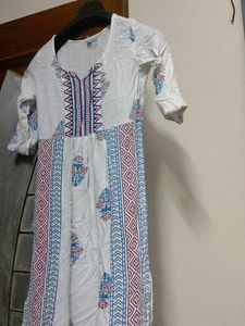 Elegant White Printed Kurta