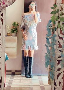 Chic Off-Shoulder Floral Mini Dress