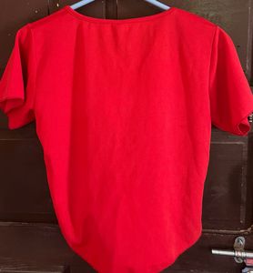 RED CORSET STYLE TOP