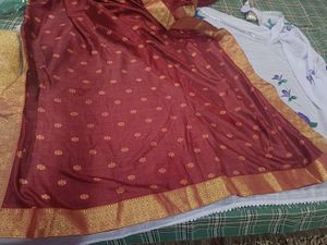 New Saree With Attach Blouse