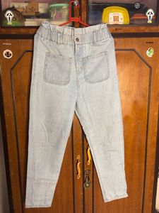 Stylish Light Blue Jeans Paperbag