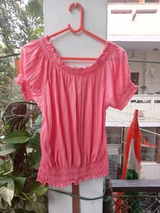 Peach Coloured Crop Top