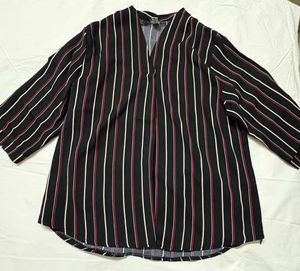 Striped V-Neck Top
