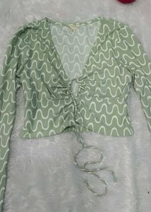 sage green 🍏 Crop Top