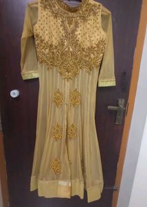 Elegant Gold Embroidered Mastani Suit