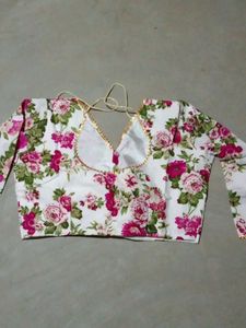 Crep Printed Blouse For Women
