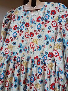 TIERED CORDUROY DRESS