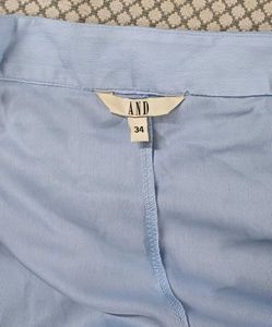 Blue Tiered Maxi Skirt by AND