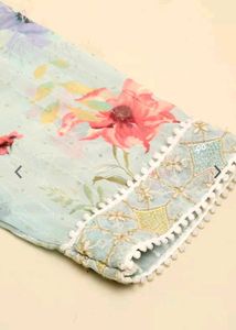 Floral Print Aqua Blue Tunic