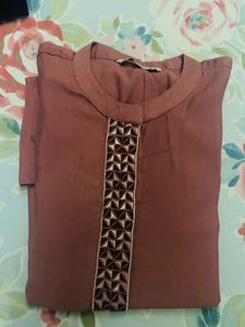 Elegant Mauve Co-ord Set, floral embroidered s