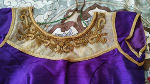 Designer Purple Padded Blouse
