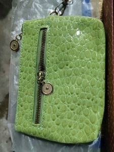 Green Croc Embossed Wallet
