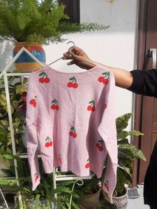 NIKKA K Pink Heart Cardigan