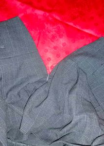 Gray Plaid Pleated Mini Skirt