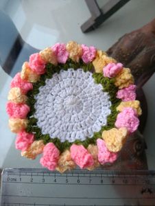 💐 🌺Handmade Crochet Flower  Coaster 💐 🌺