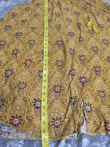 Floral Top Mustard Yellow