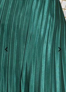 Elegant Green luxury Pleated Skirt