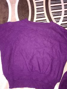 Purple Knit Pullover