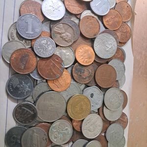 100 Mixed Foreign Coins