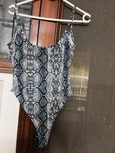 Shein Snakeprint  Bodysuit
