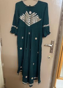 Umbrella Kurta With Gota Work