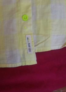 Pointcove Yellow Plaid ButtonDown Shirt, Tshirt