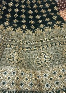 Bottle Green Bridal Lehenga