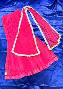 Pink Ethnic Skirt &amp; Dupatta Set