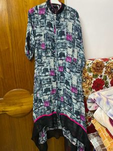 Abstract Print Tunic Top