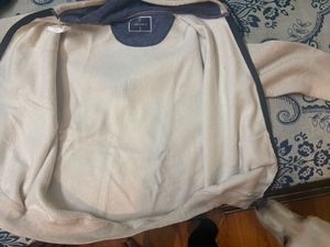 Beige Zip-Up Hoodie