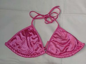 Pink and Black Bikini Tops Bralette